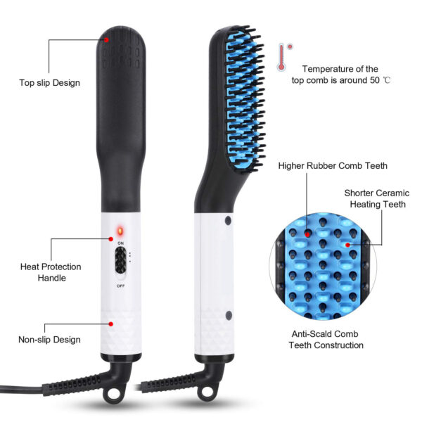Compact and travel-friendly hair brush for men's hair and beard styling