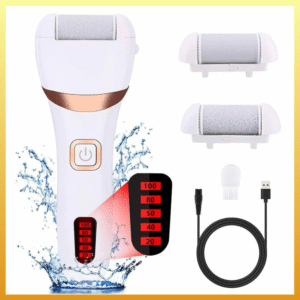 Full rechargeable foot grinder kit with 3 roller heads and charger