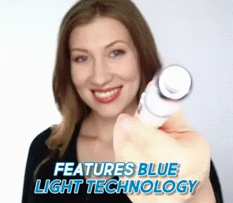 Compact acne treatment device using blue light therapy for clear skin